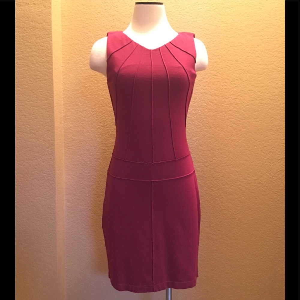 BCBGMaxAzria-Cranberry Sleeveless Jersey Dress